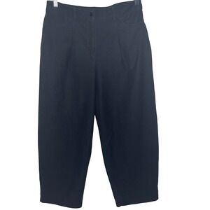 Lululemon Cropped Wide Leg Trouser Pleated‎ Black Pants Women's Size 31